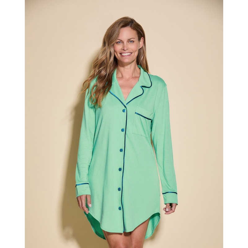 Camicia Da Notte Ghana Green/Udaipur Blue XS