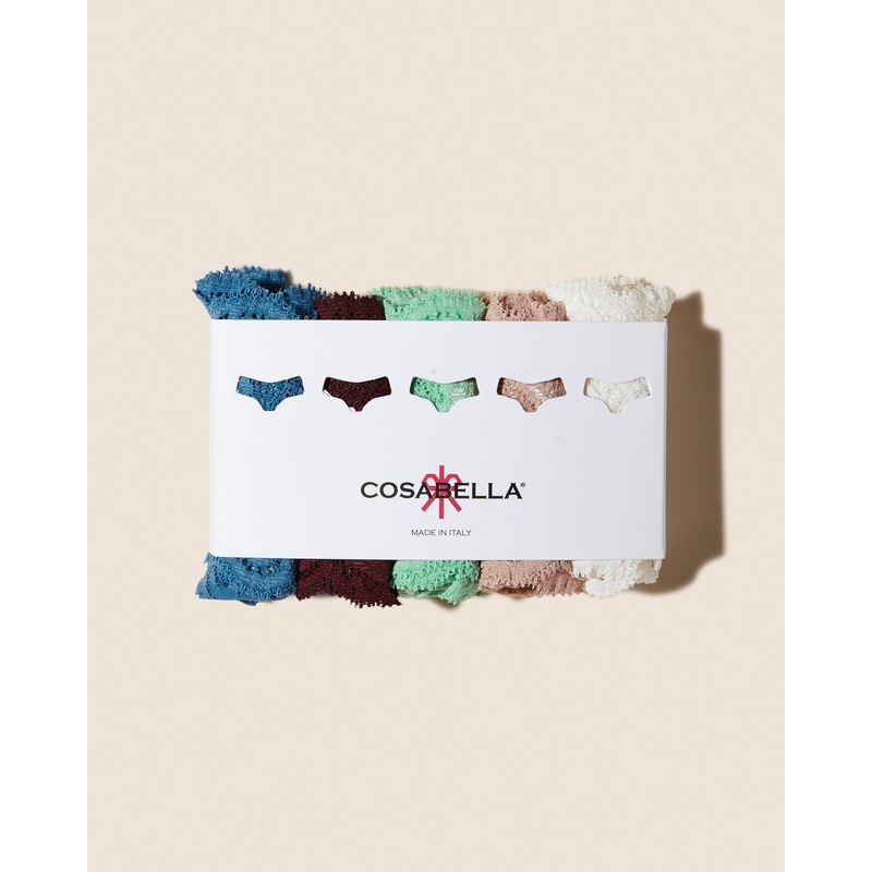 Cutie Thong 5 Pack Malawi Vino Ghana Green Sette Moon Ivory Taglia Unica
