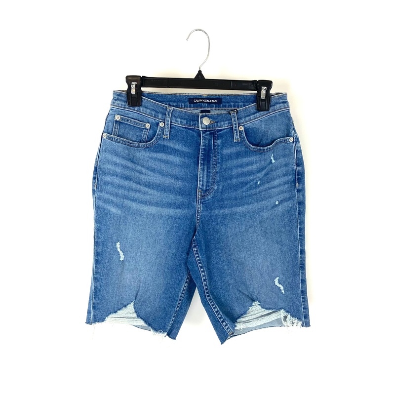 High Rise Medium Wash Bermuda Shorts – Size 28