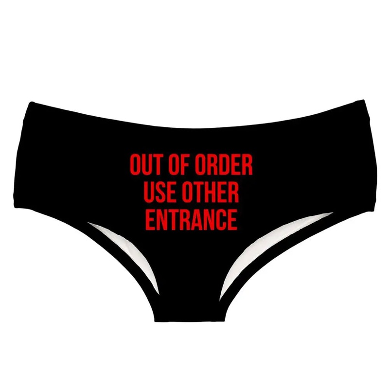 Out Of Order Advisory Panty One Size