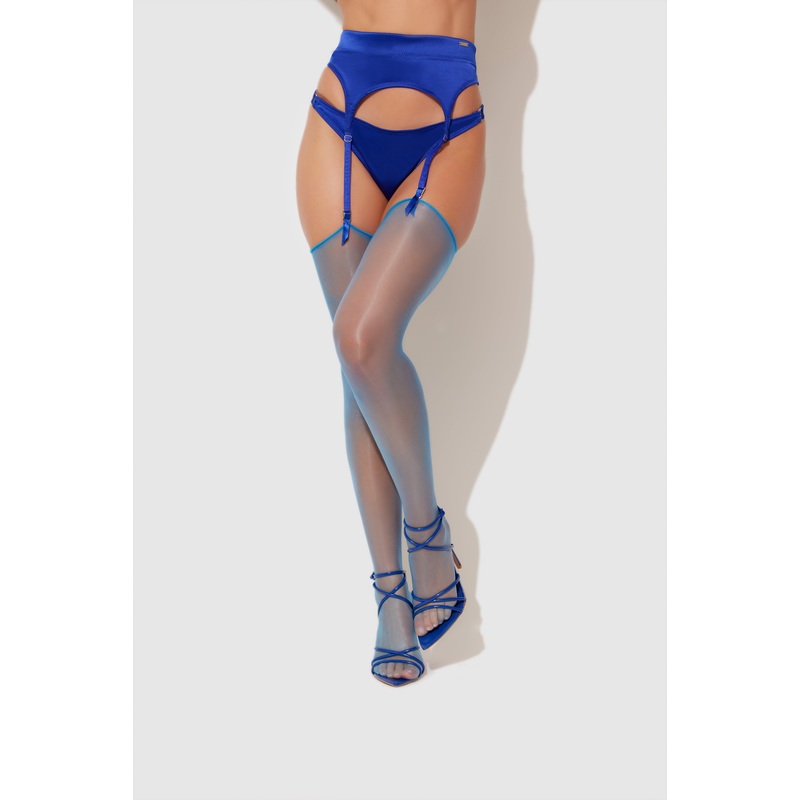Petra Non Silicone Thigh Highs Royal Blue OS