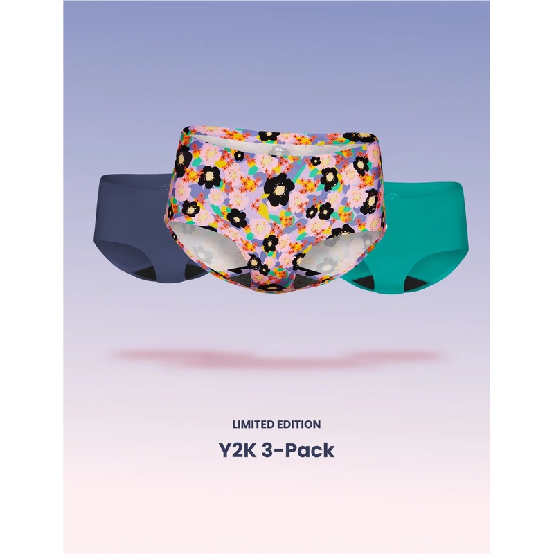 Teen Super Leakproof No-Show Boyshort 3-Pack – Kit Night Sky/Beige/Black XXS