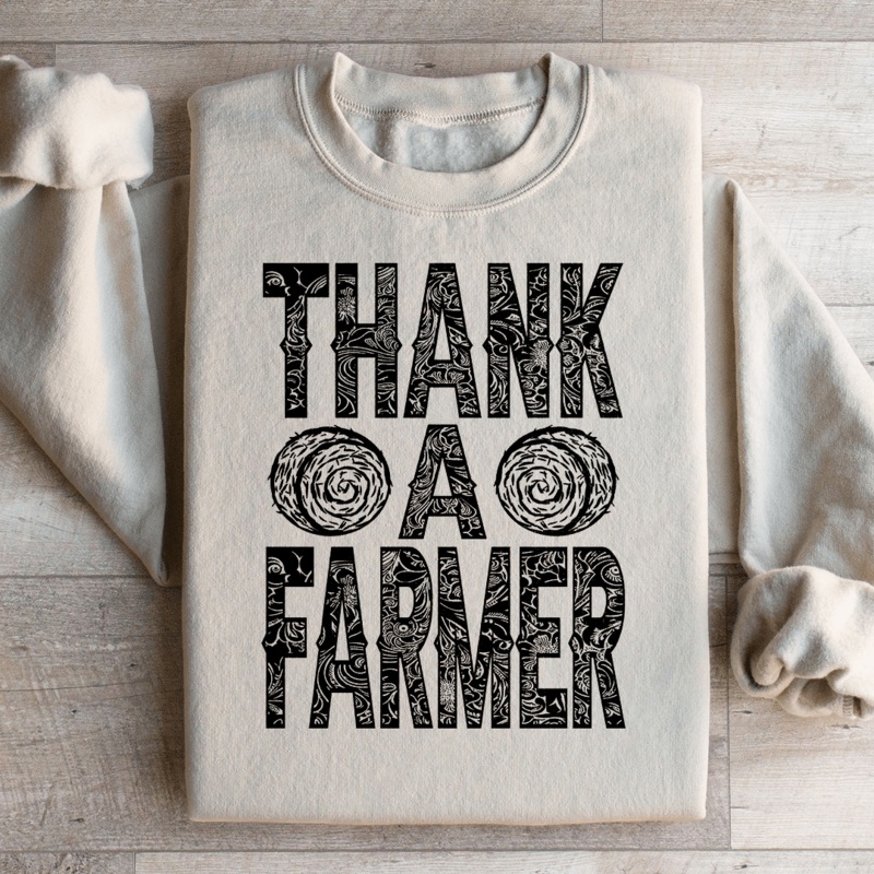 Thank A Farmer Sweatshirt Black S