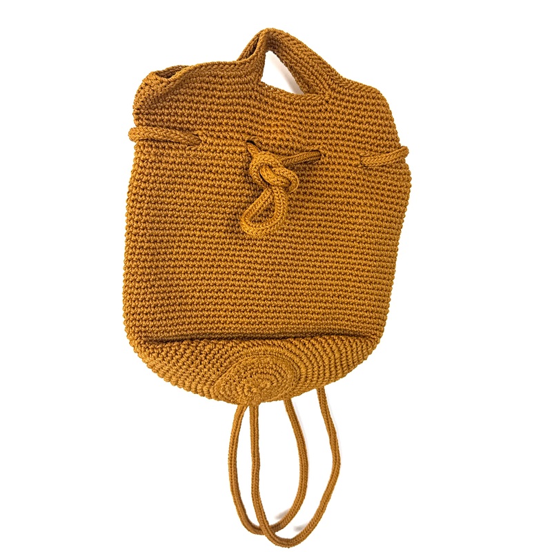 Yellow Crochet Convertible Backpack