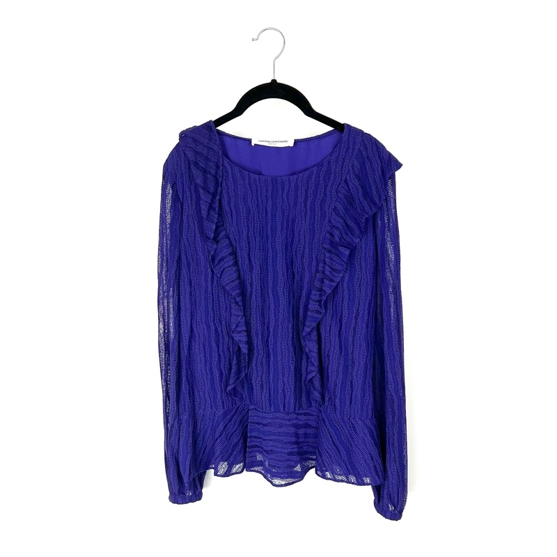 Purple Lace Long Sleeve Top – Small