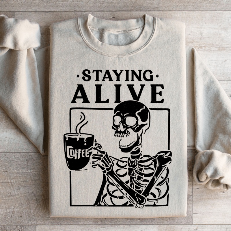 Staying Alive Sweatshirt Black S