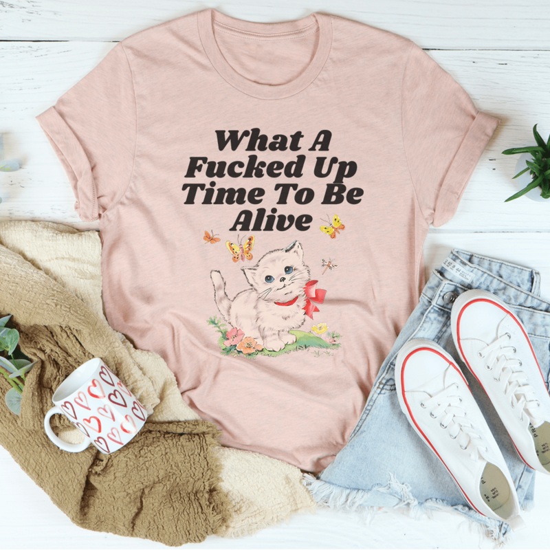 Time To Be Alive Tee Black Heather S