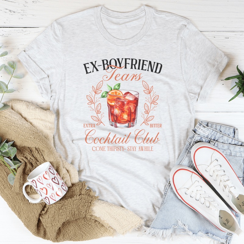 Ex Boyfriend Tears Extra Bitter Cocktail Club Tee Black Heather S