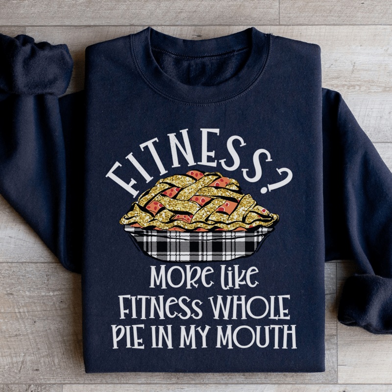 Fitness Pie In My Mouth Sweatshirt Black S