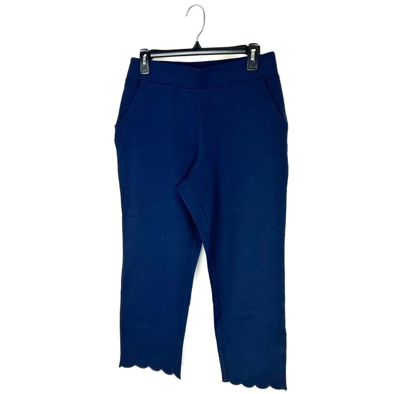 Navy Scallop Detail Pants – Size 12