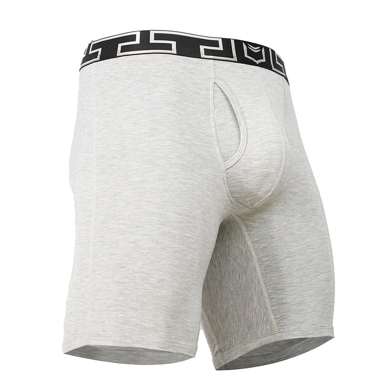 SHEATH V Bamboo Titan Men’s 8″ Sports Performance Boxer Brief HEATHER GRAY XS 24-26″