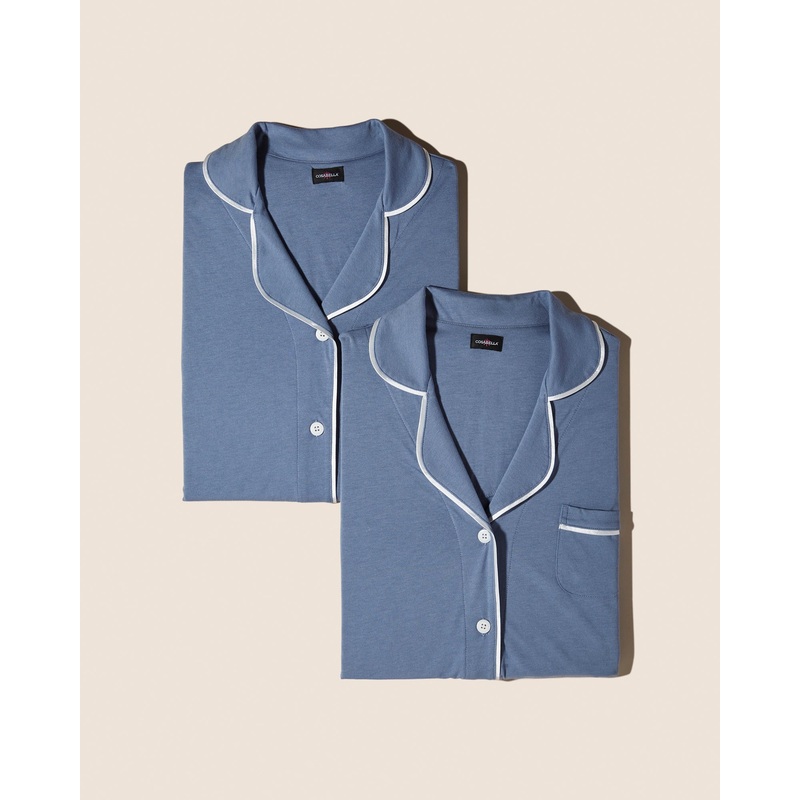 4 Piece Ultimate PJ Pack Blue Diamond/Moon Ivory XS