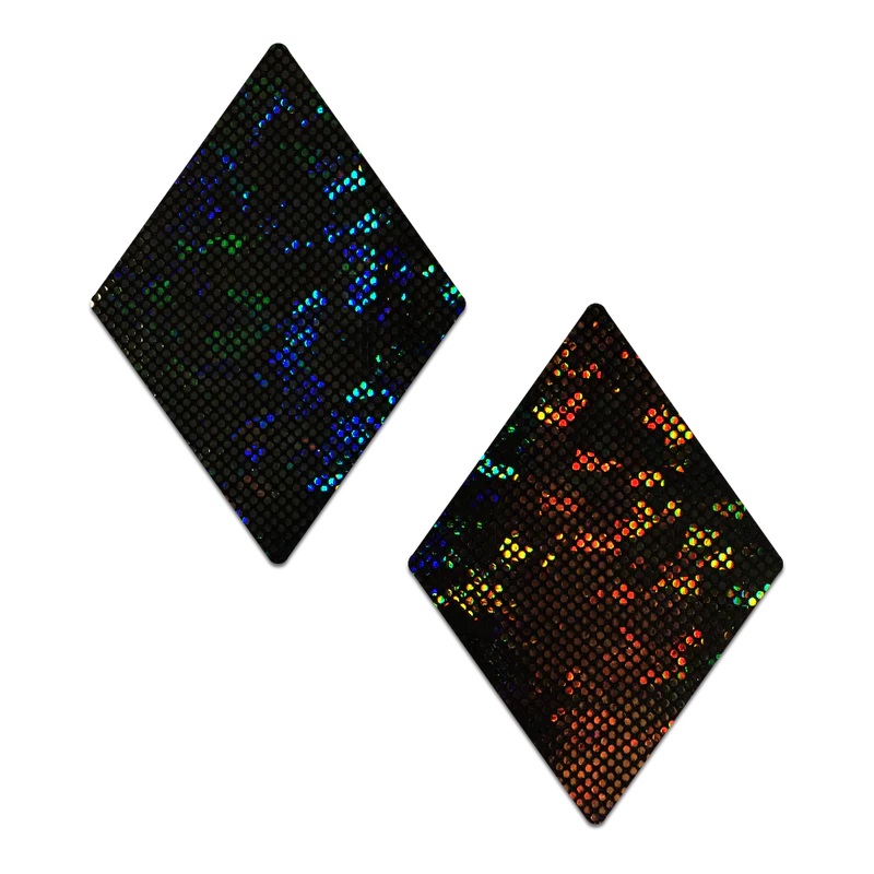 Disco Diamond Glitter Nipple Pasties by Pastease Black Diamond