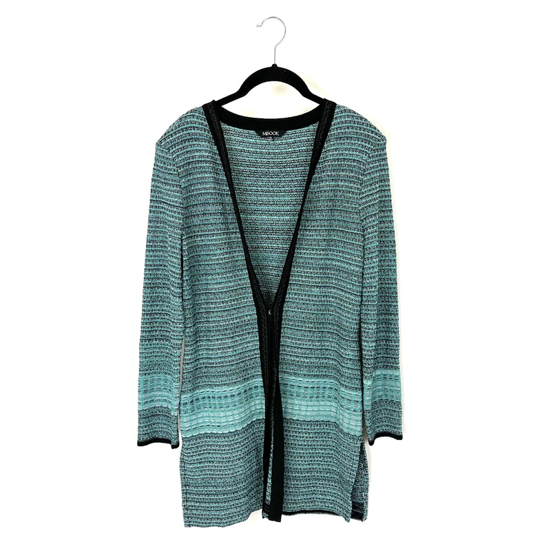 Light Blue And Black Cardigan – Size 2-4