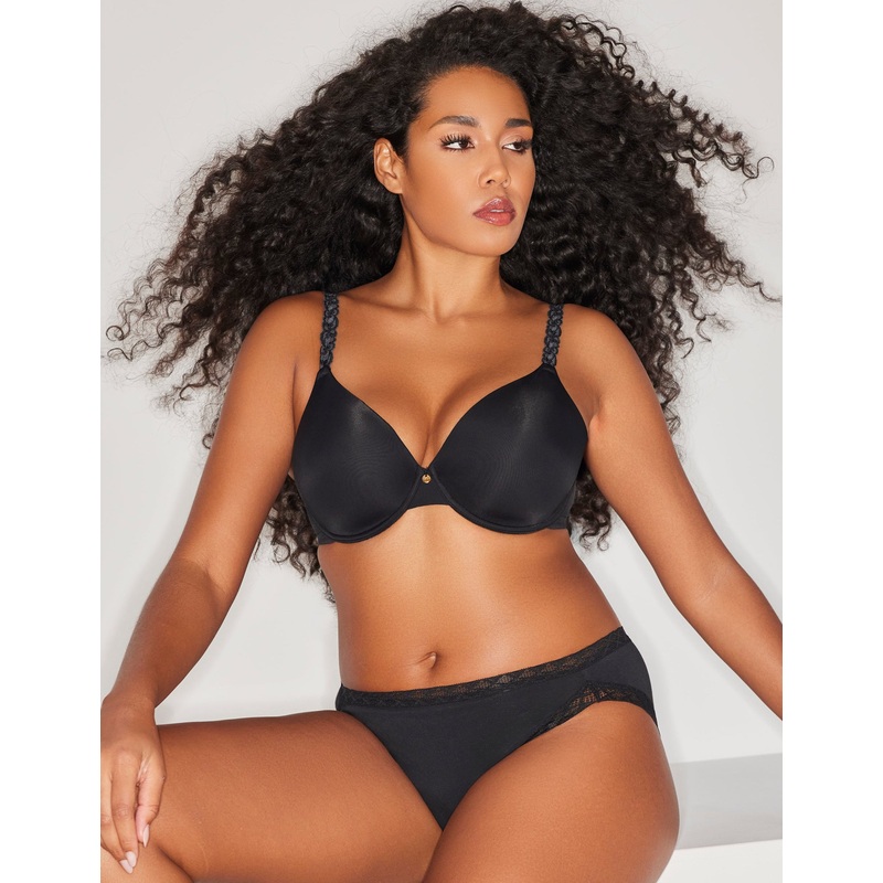 Natori Pure Luxe Custom Coverage Contour Bra 32B Black