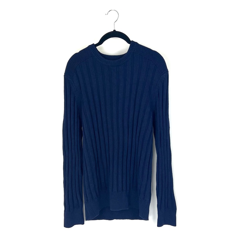 Royal Blue Ribbed Sweater – Unisex – Mens Medium / Womens Large