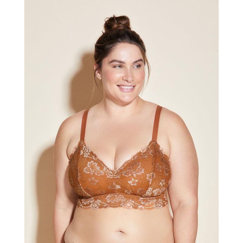 Bralette De Estilo Top Extended Dark Copper/Camel 1X