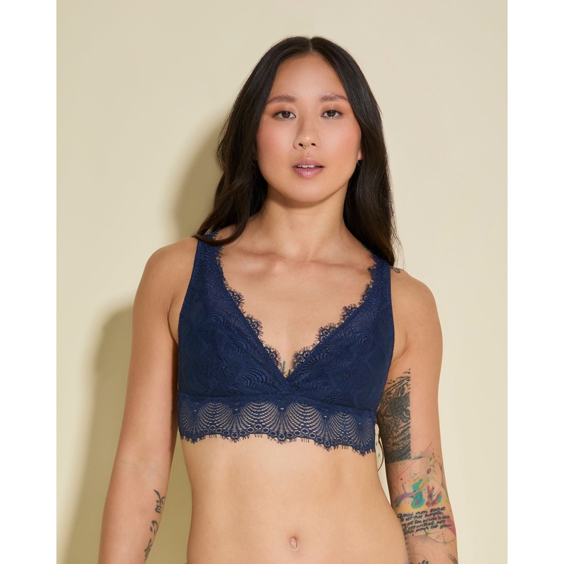 Bralette Petite Con Scollatura A V Navy PS