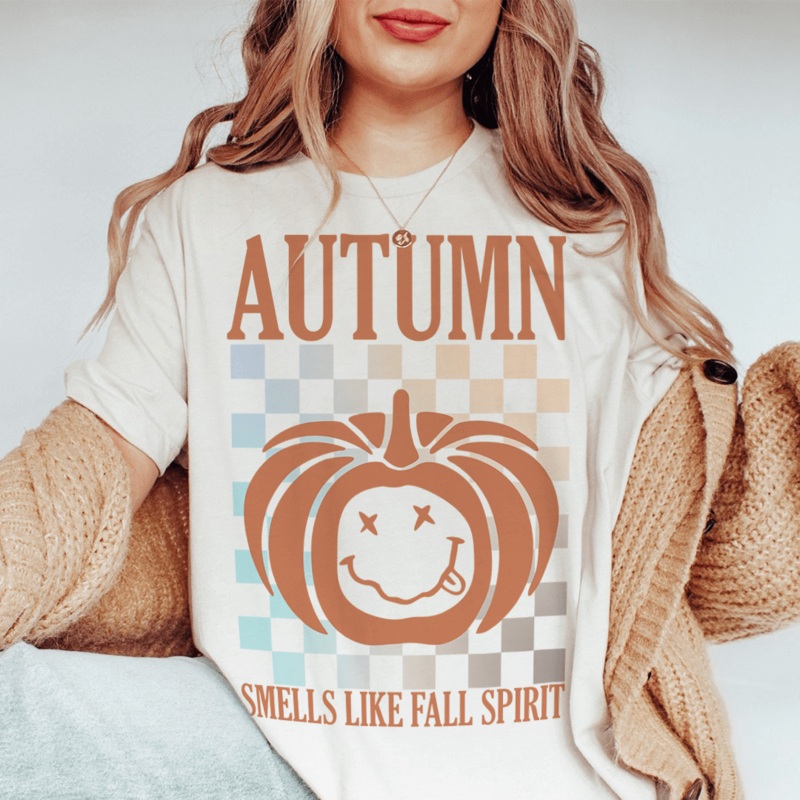 Autumn Smells Like Fall Spirit Tee Heather Dust S