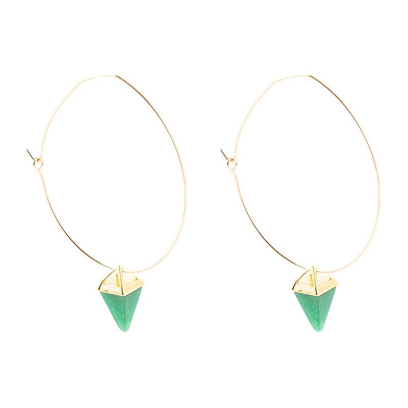 Delphi Green Agate Charm Earrings