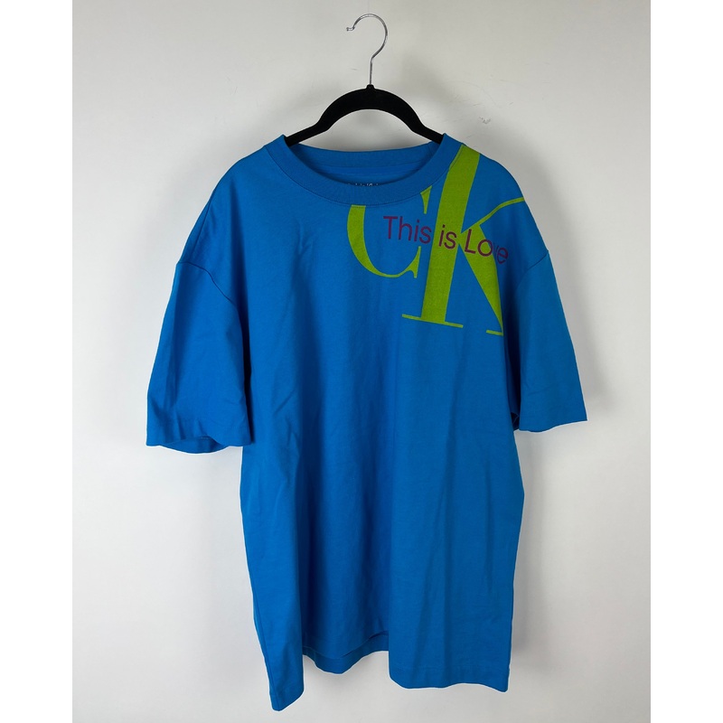 MENS Blue This Is Love T-Shirt – Medium