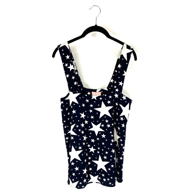 Navy Blue Flowy Star Tank Top – Small Small