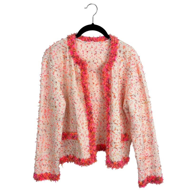 Pink & Orange Tweed Sweater – Size 2/4