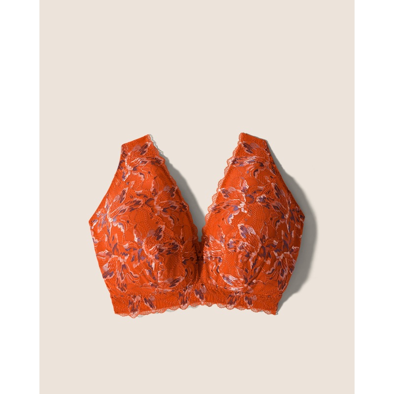 Ultra Curvy Longline Bralette Sicilian Orange XS