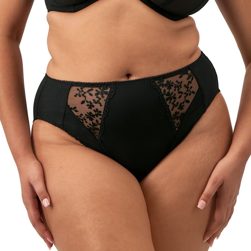Zarla Black High Leg Brief – EL302553 M BLACK