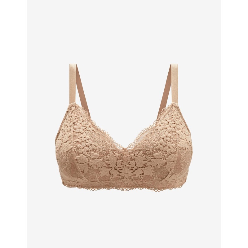 All Day Lace Wireless Bra taupe XS