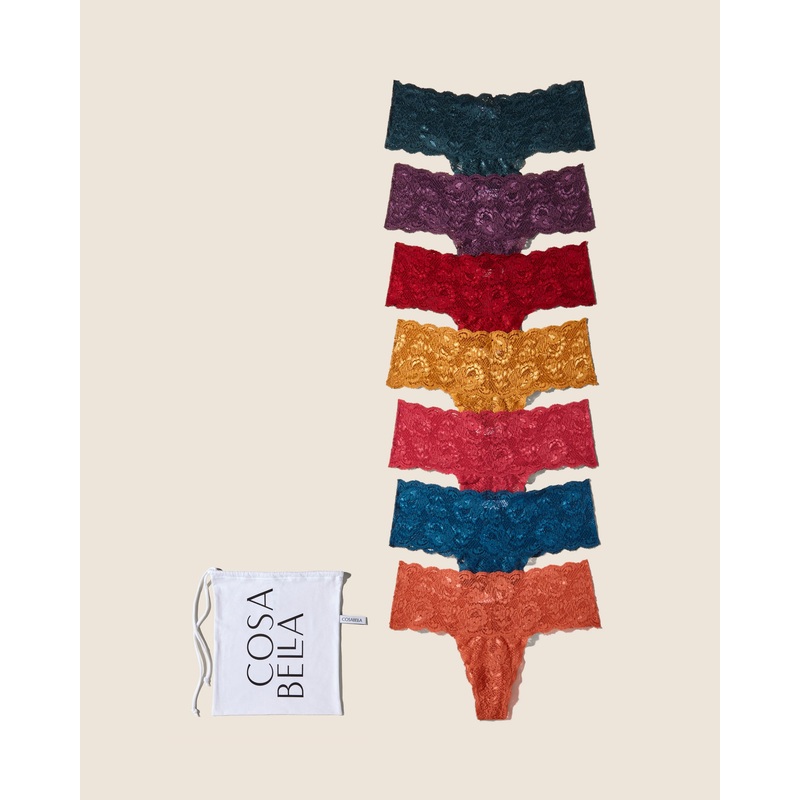 Comfie Tanga 7Er-Pack Fragolino Amaretto Mirtillo Schnapps Caramellino Sindoor Red Grappa S/M
