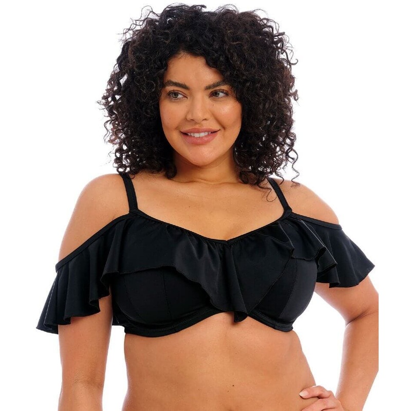 Elomi Swim Plain Sailing Underwired Bikini Top – Black 34G