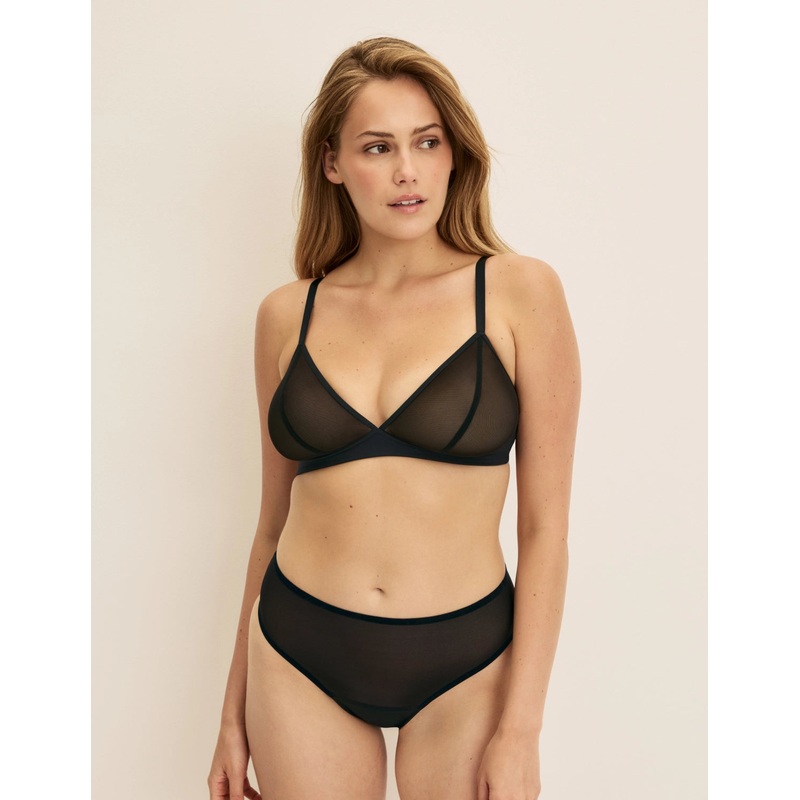 Essential Full Mesh French Cut Black XS