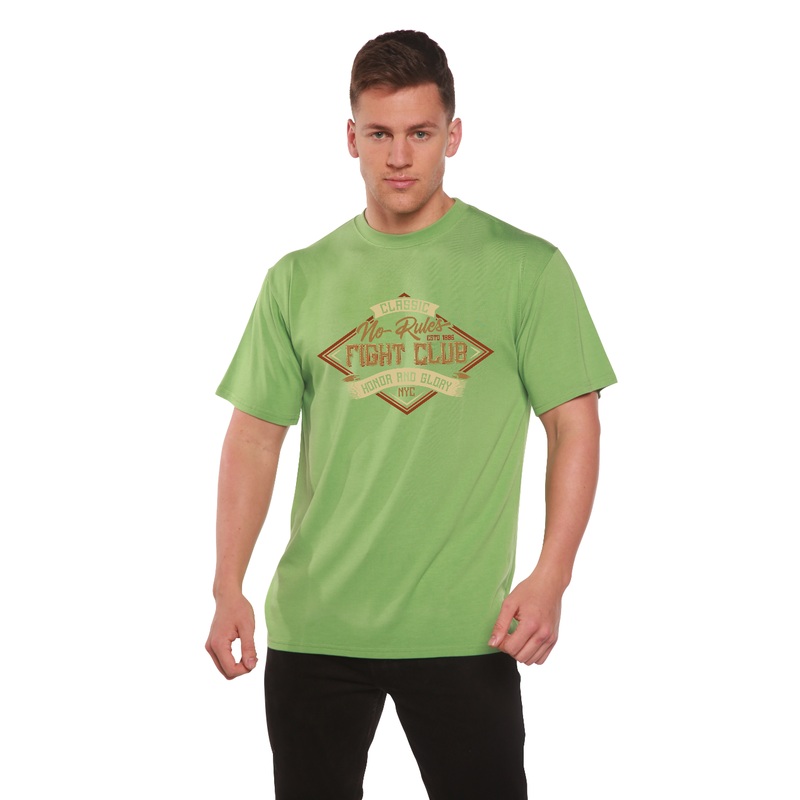 Fight Club Men’s Bamboo Viscose/Organic Cotton Short Sleeve Graphic T-Shirt Medium Black