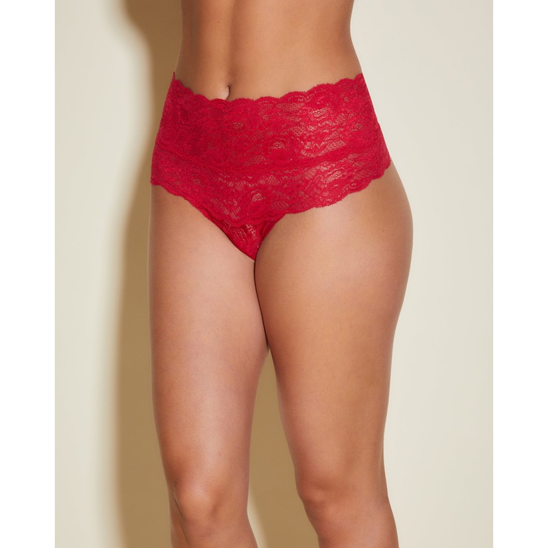 Hochgeschnittener Tanga Mystic Red S/M