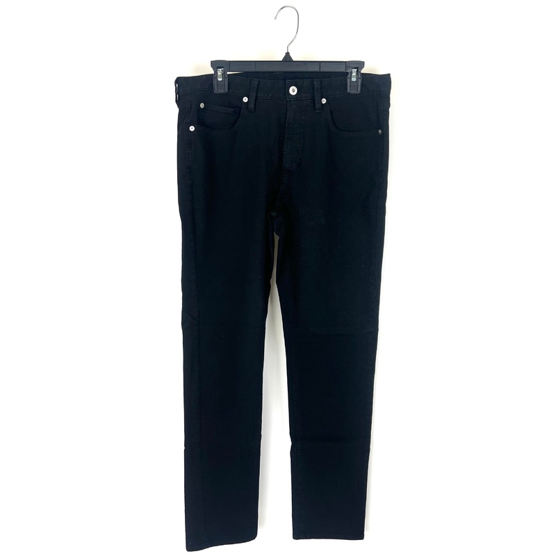 MENS Jet Black Jeans – Size 34/32 Slim Fit