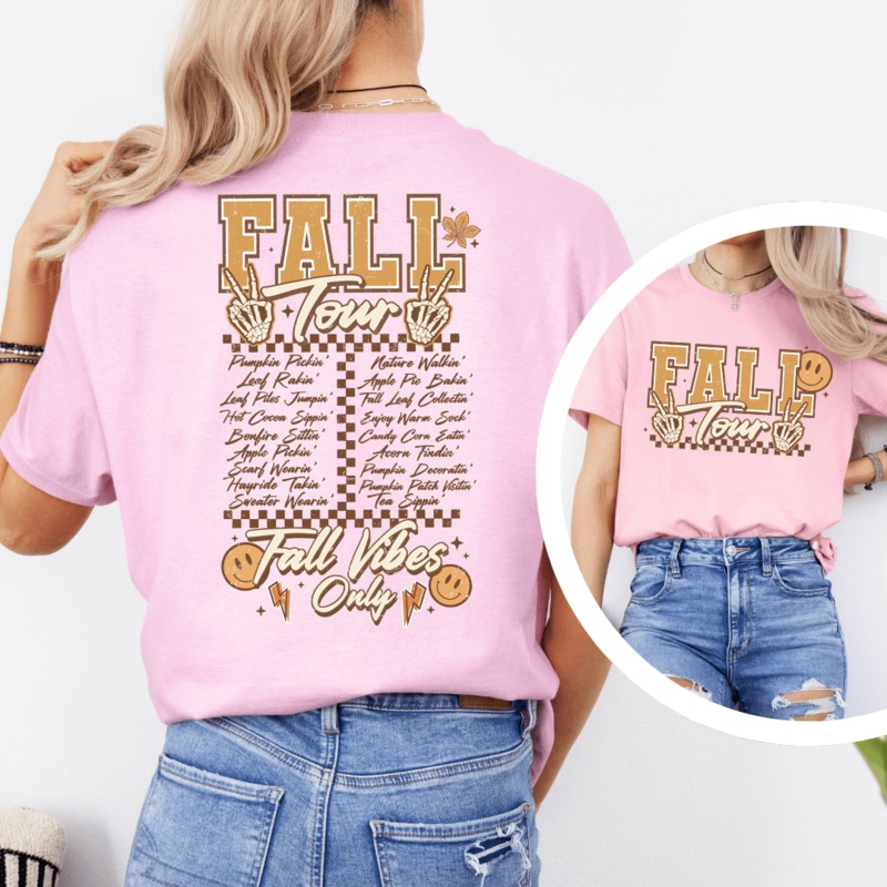Fall Tour Tee Heather Prism Peach S