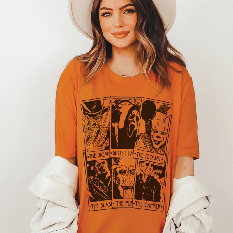 Horror Tarot Tee Orange S
