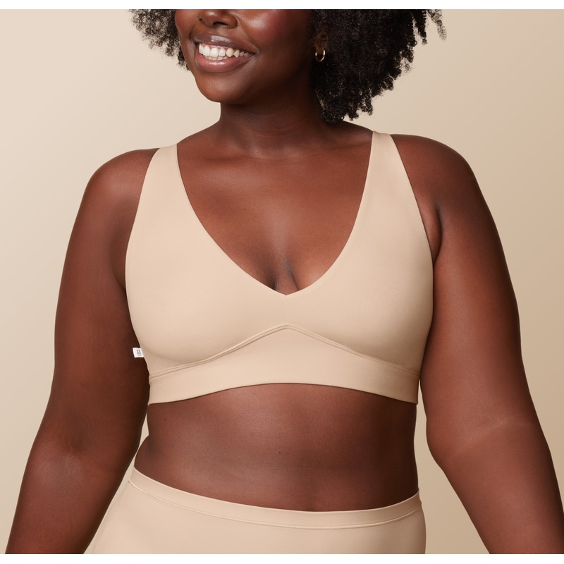 Bliss Plunge Adjustable Bralette – Beige Beige XS