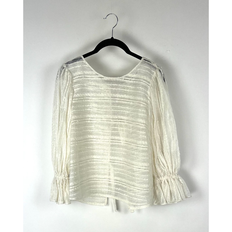 Cream Sheer Top – Small