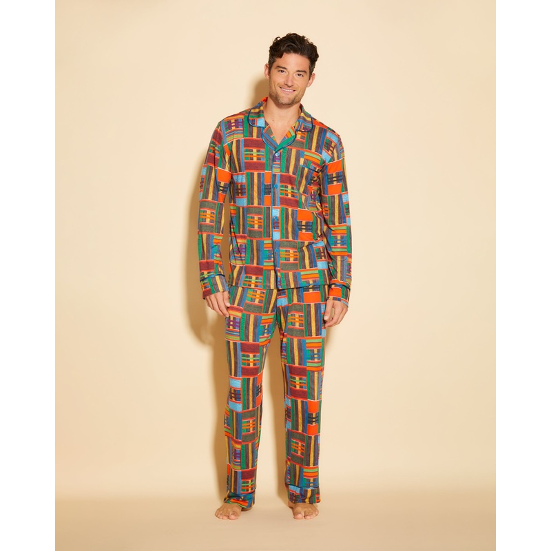 Ensemble De Pyjama Classique  Manches Longues Et Pantalon Pour Hommes Kente S