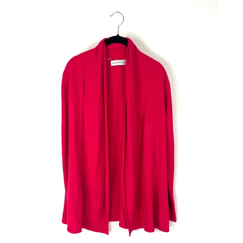Hot Pink Long Sleeve Cardigan – Small