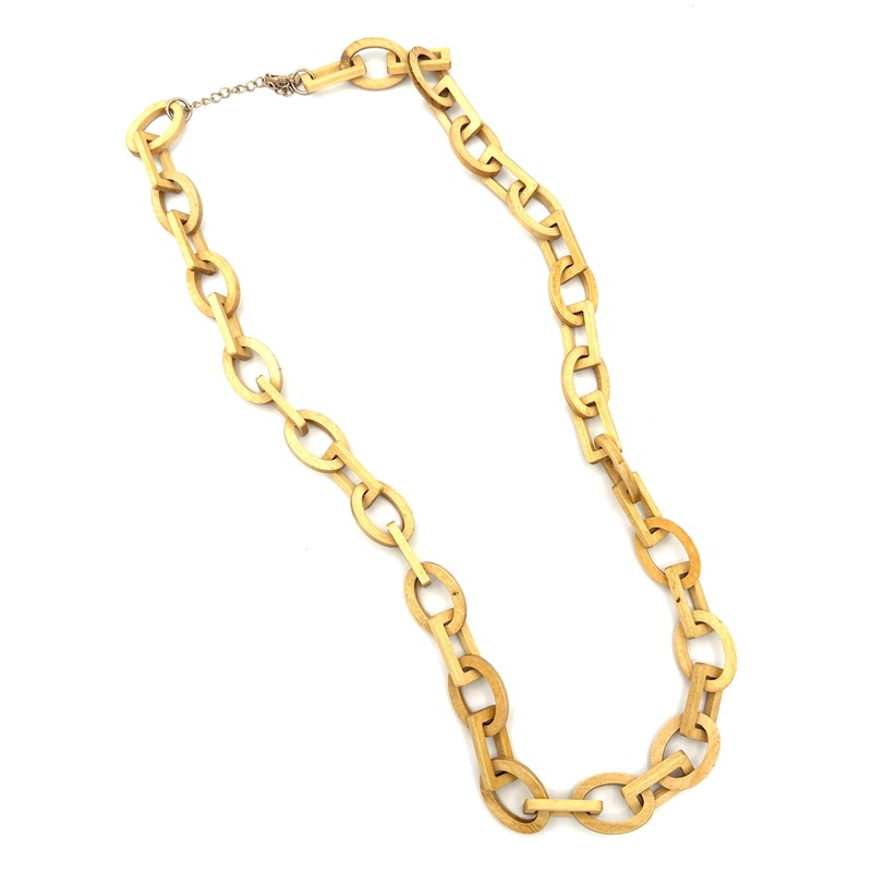 Light Wooden Chain Necklace