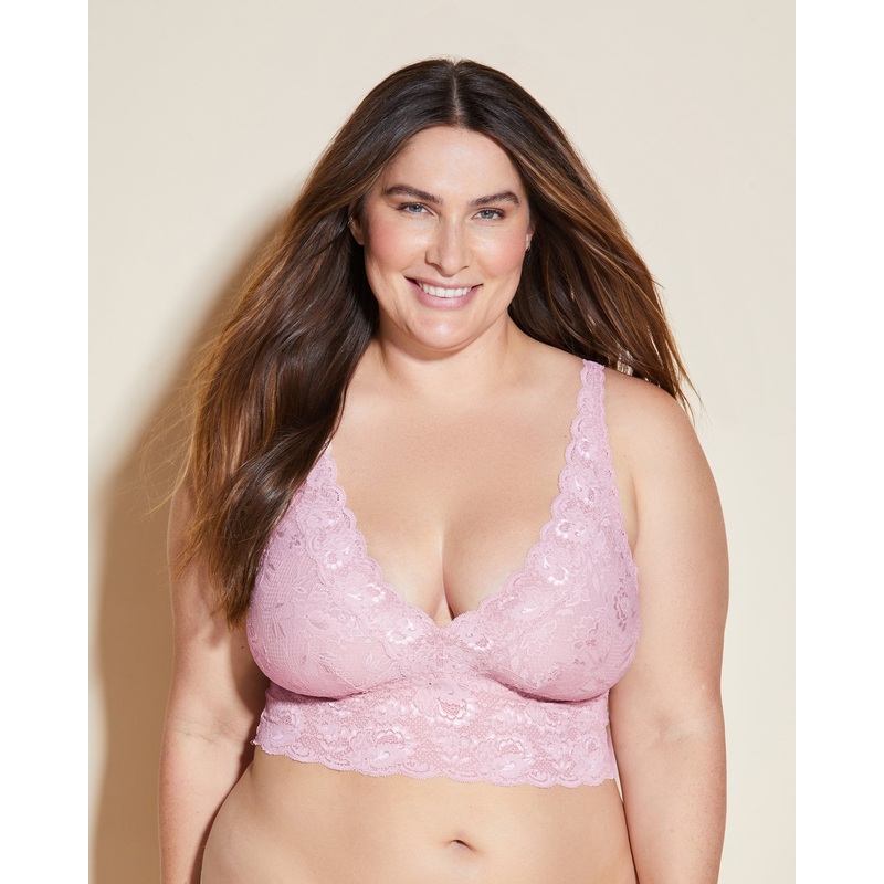 Plungie Longline Bralette In Erweiterten Plus Sizes Jaipur Pink 1X