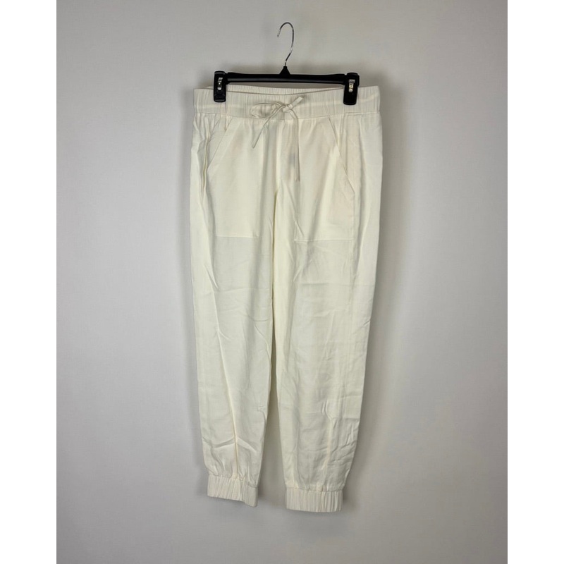 White Lightweight Cargo Joggers – Small