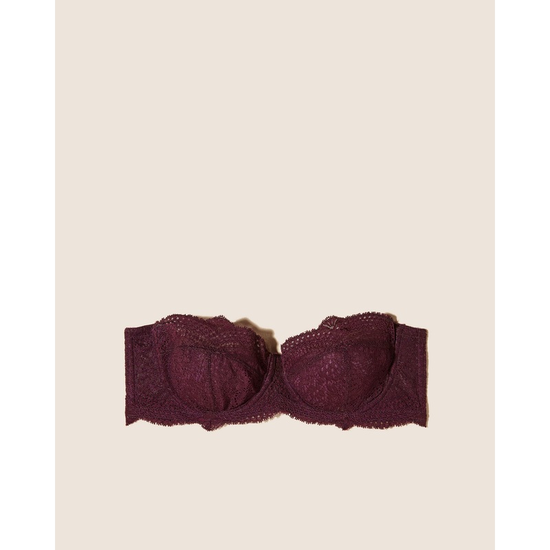 Convertible Strapless Bra Burgundy 32B