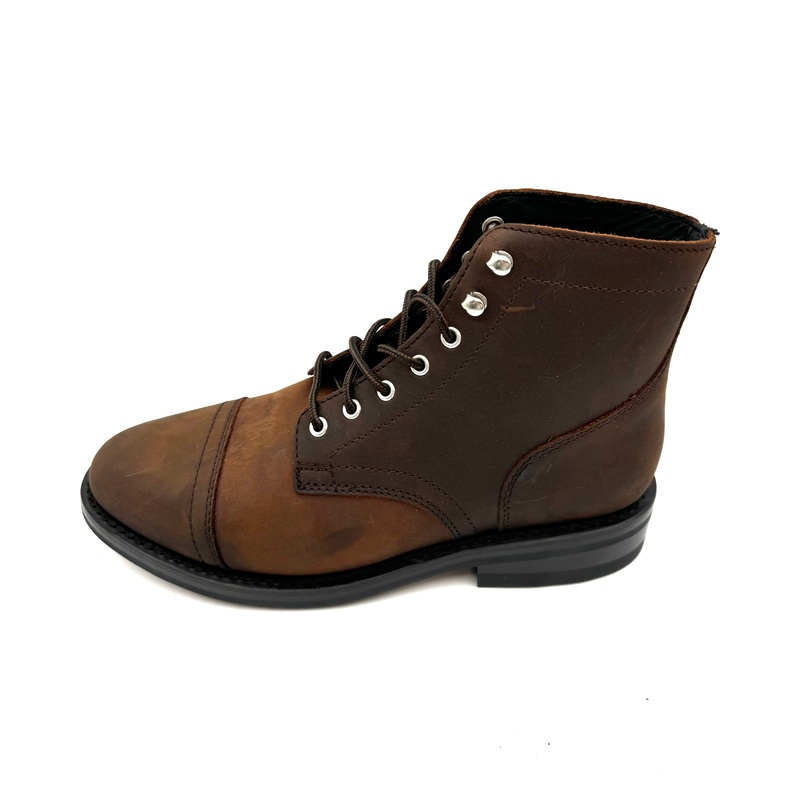 MENS Two Toned Brown Leather Boot – Size 7