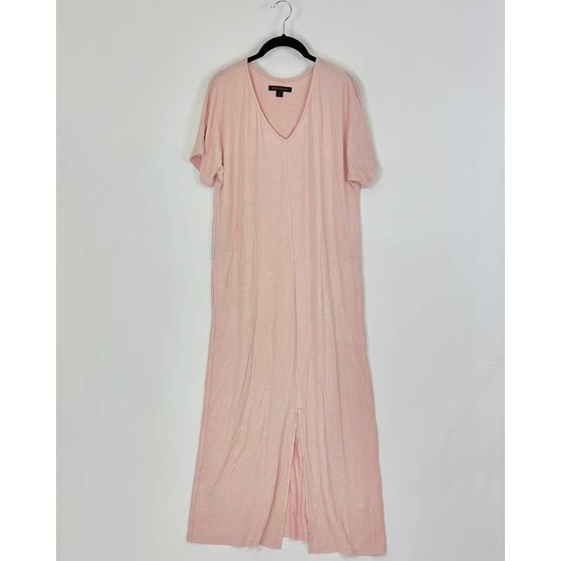 Baby Pink Short Sleeve Long Nightgown – Small