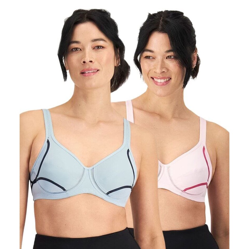Berlei Electrify Underwire 2 Pack Sports Bra – Armstrong/Pearl Pink 30A
