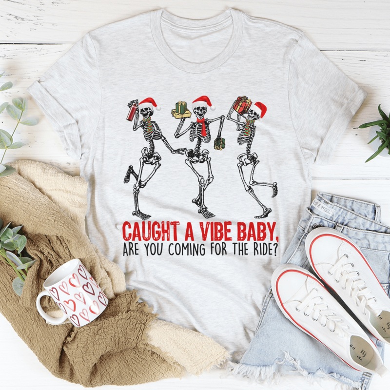 Caught A Vibe Baby Tee Ash S